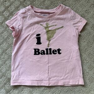 NFS.   “I love” ballet pink t-shirt size 24m by Oshkosh GUC